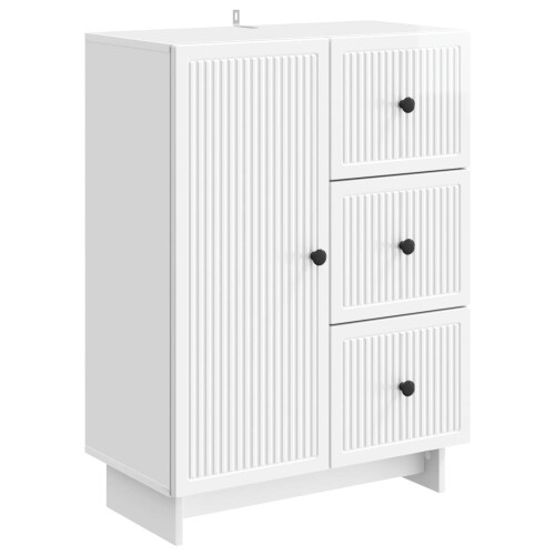 VidaXL vidaXL Sideboard High Gloss White 66 x 34.5 x 90 cm Engineered Wood