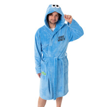 (Medium) Sesame Street Hooded Bathrobe (Unisex Blue)