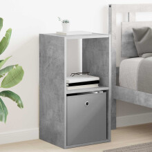 vidaXL Bedside Table Concrete Grey 35 x 32 x 68.5 cm Engineered Wood