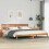 VidaXL vidaXL Bed Frame with Headboard Wax Brown 200 x 210 cm Solid Pine Wood 1