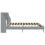 VidaXL vidaXL Bed Frame with Headboard Light Grey 180 x 200 cm Fabric 4