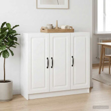 vidaXL Sideboard High Gloss White 89 x 34.5 x 77 cm Engineered Wood