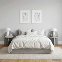 vidaXL Bedside Table 2 pcs Grey Sonoma 40 x 35.5 x 45.5 cm