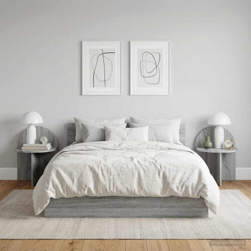 VidaXL vidaXL Bedside Table 2 pcs Grey Sonoma 40 x 35.5 x 45.5 cm