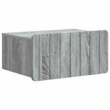 vidaXL Wall-Mounted Bedside Cabinet Grey Sonoma 49 x 34.5 x 24 cm