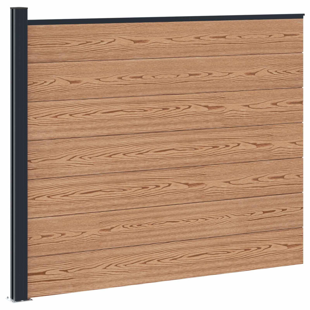 Vidaxl Fence Panel Wpc And Aluminium Brown