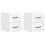VidaXL vidaXL Wall-Mounted Bedside Cabinet with Drawer 2 pcs High Gloss White 1