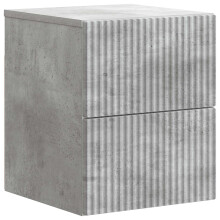 vidaXL Wall-Mounted Bedside Cabinet Concrete Grey 33 x 34.5 x 40 cm