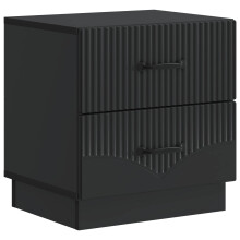 vidaXL Bedside Cabinet Black 43 x 34.5 x 44.5 cm Engineered Wood