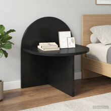 vidaXL Bedside Table Black Oak 40 x 35.5 x 45.5 cm Engineered Wood
