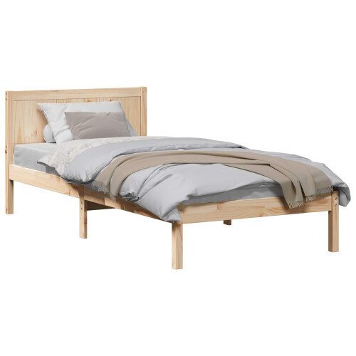 VidaXL vidaXL Bed Frame Brown 80 x 200 cm Solid Pine wood 2