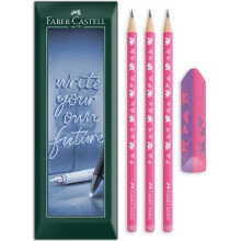 (Unicorn) Faber-Castell Pencils & Eraser Gift Sets, 4 Pack
