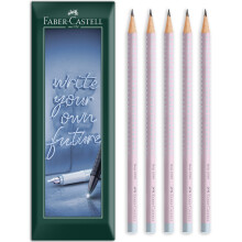 (Blushing Sky) Faber-Castell Graphite Pencil Grip 2001 Flow Edition, B, Pack of 5