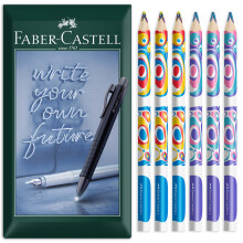(Original + Pastel) Faber-Castell Fantasy Jumbo Colouring Pencils 6 Pack