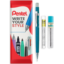 (0.7mm) Pentel Mechanical Pencil with HB Leads & Eraser Refill Set