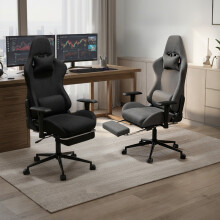 (Black) Ergonomic Office Chair Reclining Executive Chair