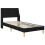 VidaXL vidaXL Bed Frame with Headboard Black 90 x 190 cm Fabric 2