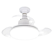 Ventilador de Techo Retráctil con Luces, con Control Remoto, Aspas Retráctiles, Regulable, para Dormitorio, Sala de Estar, Comedor,