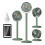 Tragbarer Solarventilator Solar-Panel oder USB Wiederaufladbarer Ventilator 5 Windgeschwindigkeiten 4 Verstellbare Höhen 1