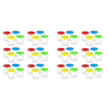 Lot de 48 Pots de Peinture avec Couvercles - Pots de Peinture Anti-Déversement, Pots de Peinture Réutilisables Anti-Déversement pour la Peinture (4