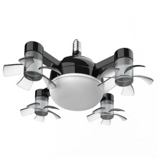 2 w 1 Wentylator Sufitowy z Pilotem, 3 Biegi, Ściemnialny, Wiszący Wentylator z Oświetleniem LED, Cicha Lampa Sufitowa Chroniąca Oczy, Sypialnia