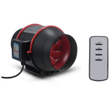 Ventilateur Conduit D'Échappement 4 Pouces, Ventilateur en Ligne à Flux D'Air Mixte avec Contrôle Vitesse Variable pour la Ventilation Salle Bain +