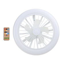 E27 Household -Saving Fan Bulb Living Room Remote Control Fan Light with Remote Control for Bedroom 80W