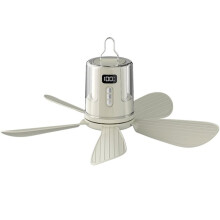 Ceiling Fan with Dimmable Light, 10800mAh Battery,Remote, 4 Speeds & Timer for Cruise Cabin Canopy Patios Without Stand
