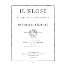 Hyacinthe-Eléonore Klosé : 25 Etudes de Mécanisme - Saxophone - AL06403 - 9790046064036