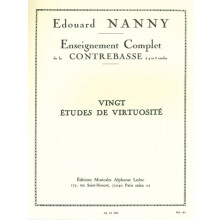 Edouard Nanny : 20 Etudes De Virtuosite - Contrebasse - AL16220 - 9790046162206