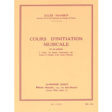 Jules Hansen : Cours Dinitiation Musicale en 20 Lecons Cle de Sol - Chant - AL15291 - 9790046152917
