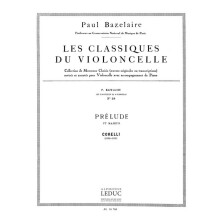 Arcangelo Corelli : Arcangelo Corelli: Prelude in C major - Classiques No.29 - Violoncelle et Piano - Conducteur - AL16760 - 9790046167607