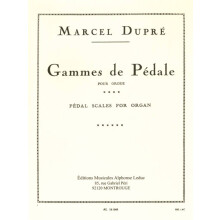 Marcel Dupré : Gammes De Pédale pour Orgue - Orgue - AL16849 - 9790046168499