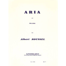 Roussel : Aria - Flûte Traversière et Piano - AL17876 - 9790046178764