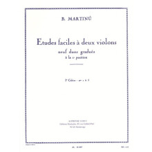 Bohuslav Martinu : Etudes Faciles A Deux Violins Vol.1 - Volume 1 - Duo de Violons - Conducteur - AL18007 - 9790046180071