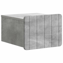 vidaXL Wall-Mounted Bedside Cabinet Concrete Grey 33 x 34.5 x 24 cm