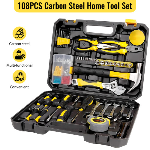 108PCS socket wrench set carbon steel Carrying Case