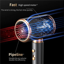 Salon Hair Dryer 2000W Professional Hot Cold Air Brush Negative Ionic Blow Dryer Strong Power 5th Gear Hairdryer EU Plug