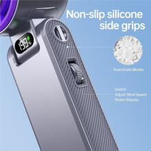 Pro Handheld Portable Fan with Turbo Cooling - Hand Held Fan Rechargeable Powerful Personal Fan Gray
