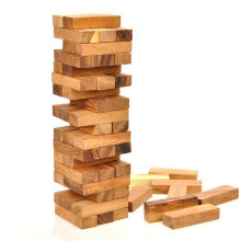 2X Jeu de Tour en Bois - Parfait pour les Jeux de Fête, les Jeux de Plein Air pour Adultes et la Famille, les Jeux de Blocs Empilables Classiques,L