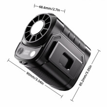 Klip op Tailleclip Ventilator 5-Snelheden Verstelbaar, Grote Batterijventilator USB-Opladen, Stille Draagbare Ventilator voor Buitenwerk en Reizen