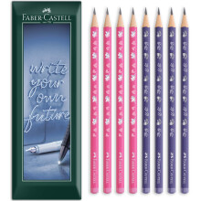 (Unicorn & Dinosaur) Faber-Castell Unicorn & Dinosaur HB Graphite Pencils, 8 Pack