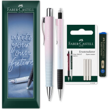 (Blushing Sky) Faber-Castell Flow Edition Mechanical Pencil + Pen Set, 4 Pack