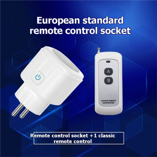 RF433 Wireless Socket  Home Remote Control Socket 16A EU Plug Remote  OFF Electrical for Lighting Fan TV 1