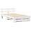 VidaXL vidaXL Bed Frame with Headboard White 120 x 200 cm Solid Pine Wood 4