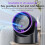 100 Speed Desktop Circulating Fan 3 Timer Modes Type-C Charging LED Display Ultra Silent Cooling Fan Wall Mounted 2