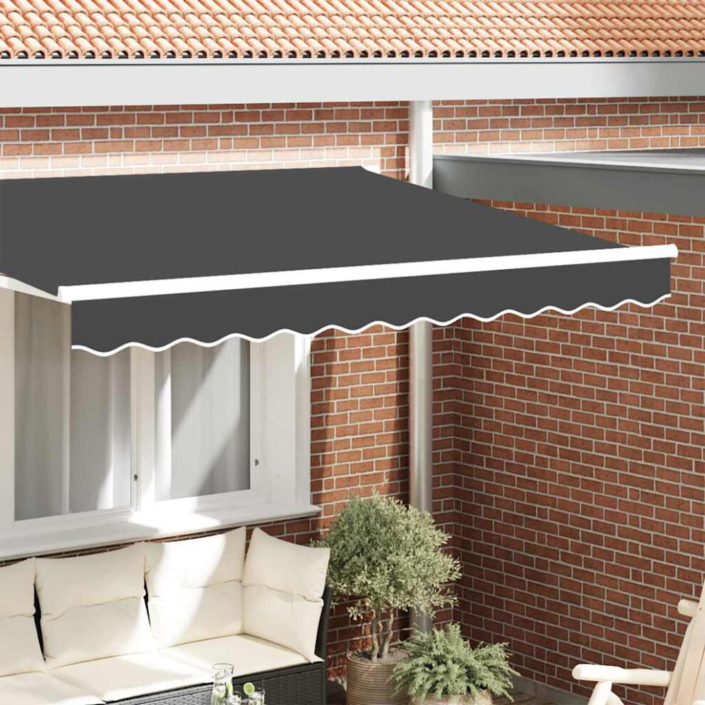 Vidaxl Awning Valance Replacement Anthracite Stripe 2.5 M Polyester