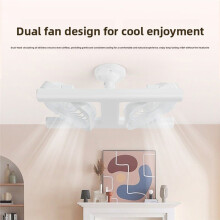 E27 LED Fan Light with Remote Dimming Speed Control Dual Silent Fan for Kitchen Air Circulation Ceiling Lamp Bulb B