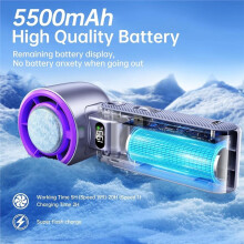 Pro Handheld Portable Fan with Turbo Cooling - Hand Held Fan Rechargeable Powerful Personal Fan Gray