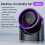 100 Speed Desktop Circulating Fan 3 Timer Modes Type-C Charging LED Display Ultra Silent Cooling Fan Wall Mounted 7